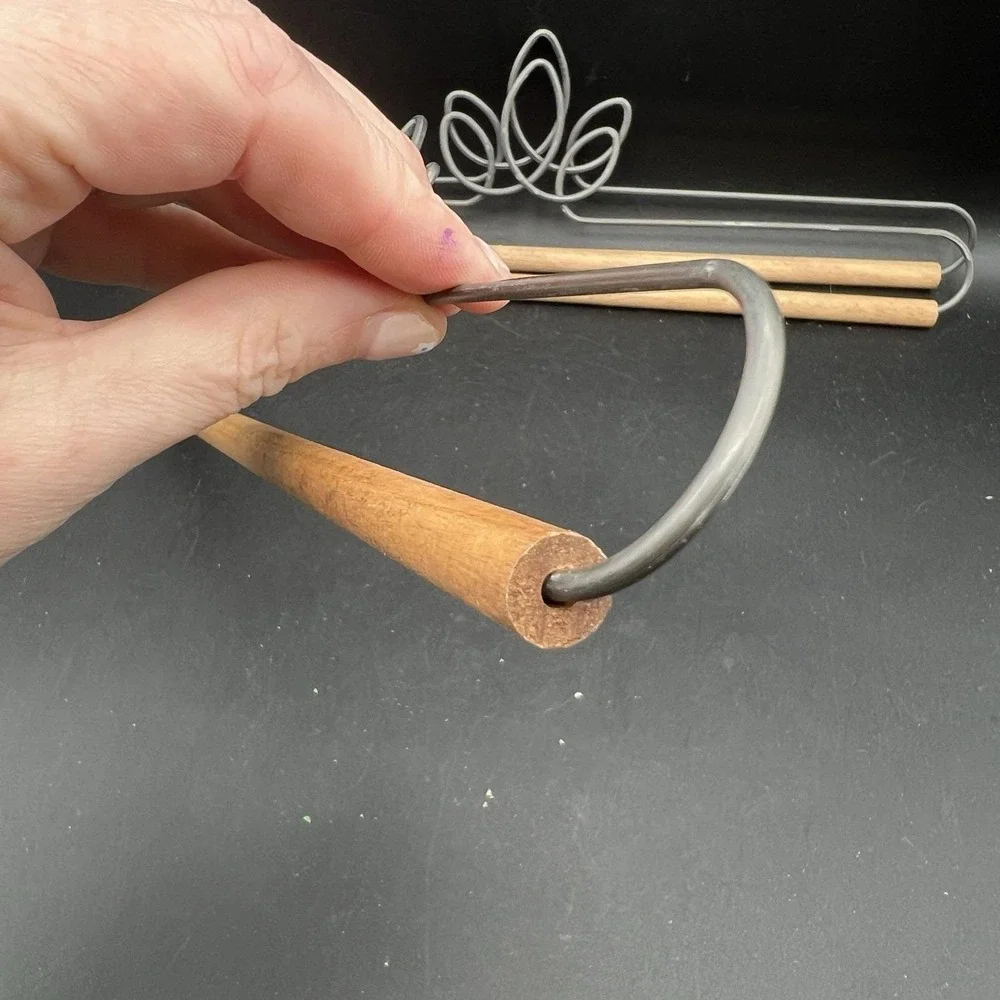 3 Ackfeld Gray Wire Metal Wood Dowel Quilt Craft Hanger Display Projects‎